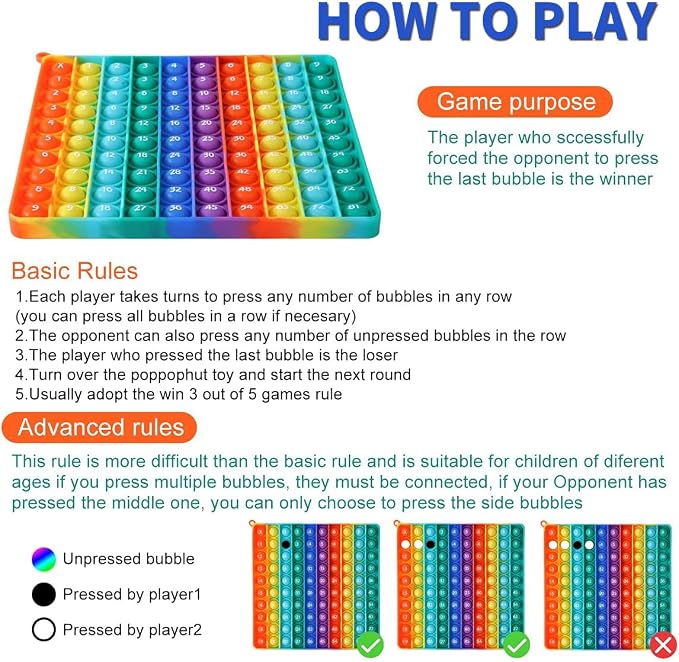 P00p with Numbers Multiplication Table Game Fidget Math Toys,Stress Relieving Fidget Learning Game Toy to Create Kinds of Math Manipulative,It Makes Learning Easier and More Fun