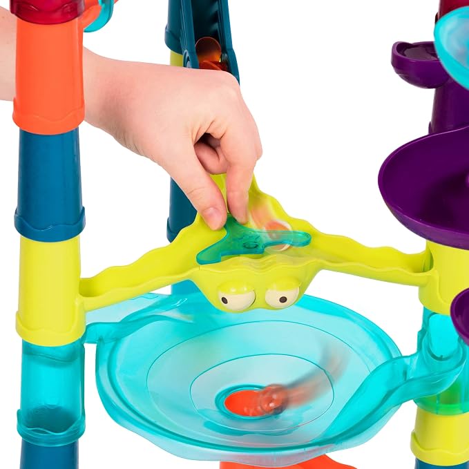 B. toys – Marble Palooza – Buildable STEM-Based Maze Run Kit Featuring 38 Interlocking Components – Logical Thinking and Fine Motor Development Set for Inquisitive Kids – 3+ Years