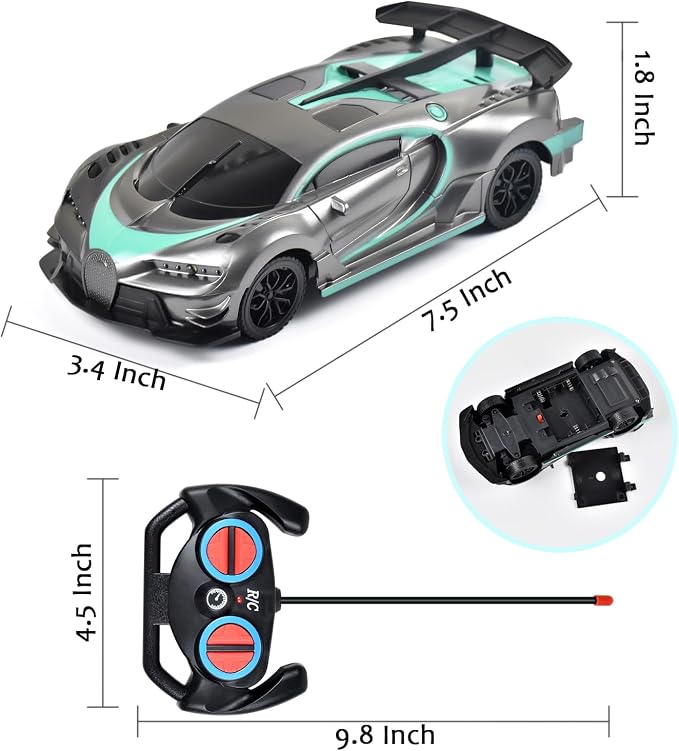 Tuko Remote Control Car Toys, RC Toys for 3+ Years Old Boy and Girl Gift (Gray)