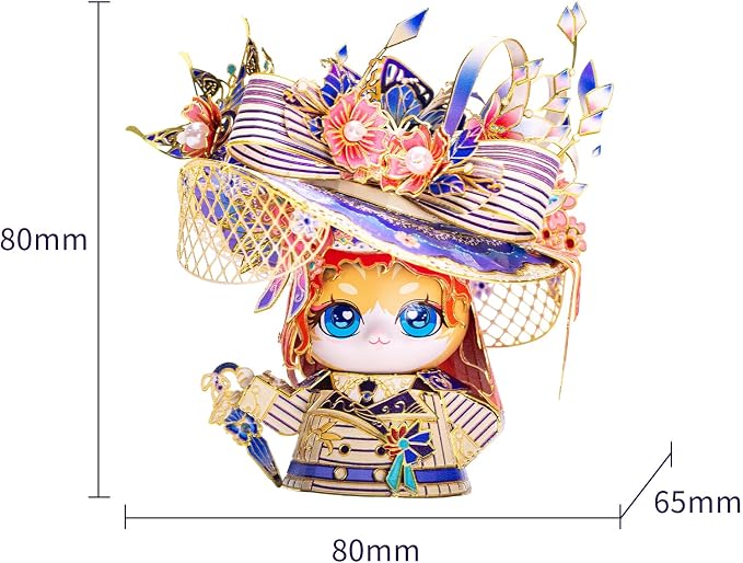 MU 3D Metal Puzzle for Adult Titanic Rose and Jack Cat Figure Kitty Model Assembling, Titanic Movie Collectibles Metal Model Kits Miniature Building, Brain Teaser Love Gift Home Decor Birthday Gift