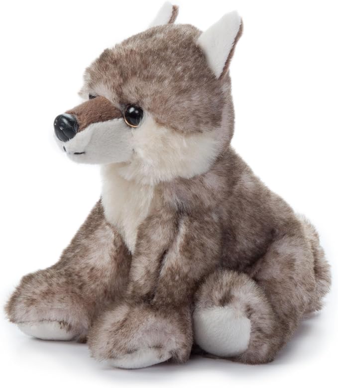 The Petting Zoo Timber Wolf Stuffed Animal Plushie, Gifts for Kids, Wild Onez Babiez Wildlife Animals, Wolf Plush Toy 6 inches