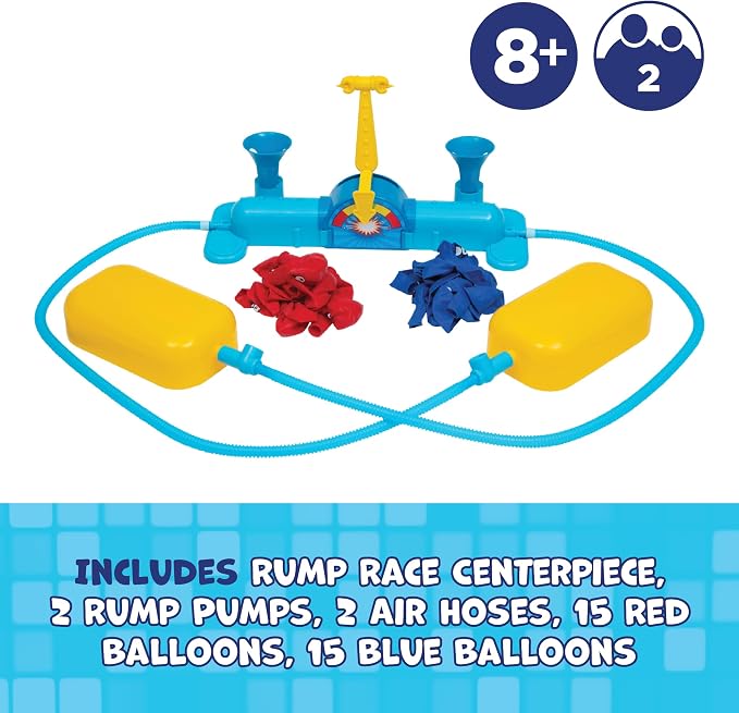 Rump Race Family Game Night - Balloon Popping Battle Board Game - Party Game - The Race is On to Pop Your Opponents Balloon - Bounce Your Balloon Off - Ages 8+