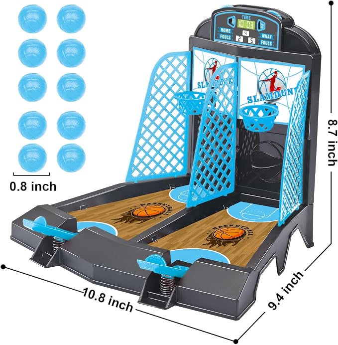 Table Top Games, Glow in The Dark Mini Basketball Game - Desktop Games for Kids，Desk Toys for Office for Adults - Basketball Gifts for Boys 3 4 5 6 7 8 9 10 11 12