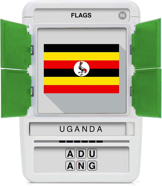 100 PICS Flags of The World Travel Game - Learn 100 Country Flags | Flash Cards with Slide Reveal Case | Geography Card Game, Gift, Stocking Stuffer | for Kids and Adults | Ages 6+