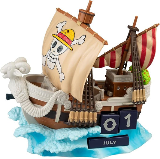 One Piece Going Merry Ship Figure – Anime Collectible Desk Calendar – One Piece Decor & Gifts for Anime Fans – Official Merchandise
