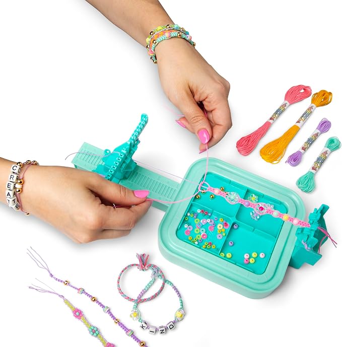 Rainbow Loom: Wrap it Loom Bracelet Maker - DIY Friendship String Bracelet Kit, 600 Beads, 4 Bracelet Styles, Jewelry Crafting Activity, Kids Ages 8+