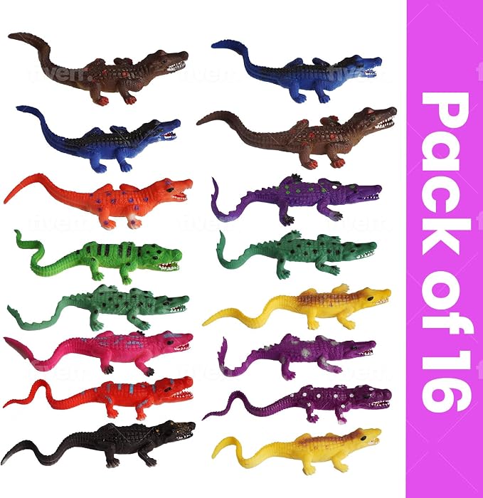 Color Changing Crocodile Bath Toys, 16 Pack Alligator Water Toy Set