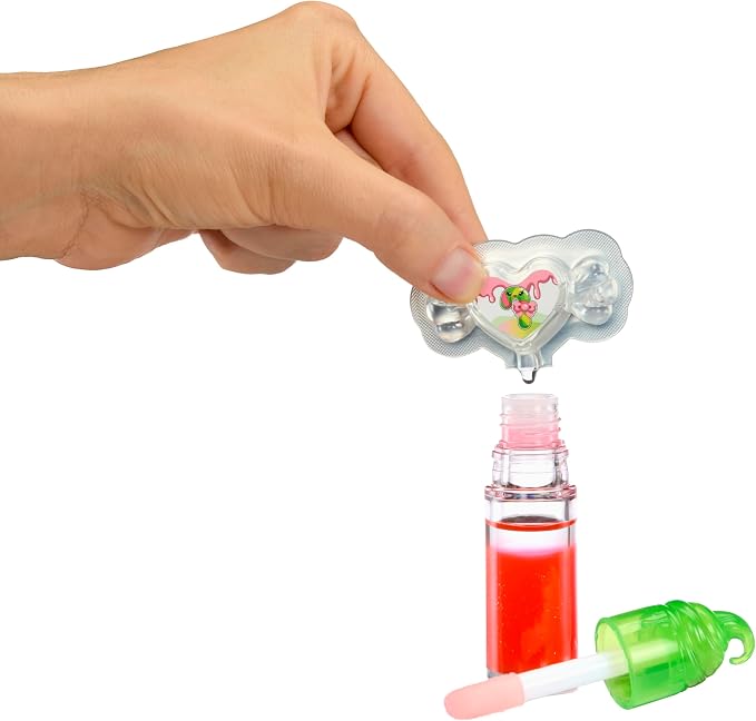 Yummiland x Holiday Lip Gloss Doll - Halle Candy Cane Includes DIY Lip Gloss + Keychain, Cosmetic Play, Seasonal Holiday Collectible, Gift, Ages 4+