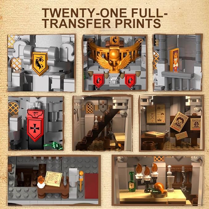 Medieval Knight Castle Building Set,Viking Architecture Tower Modular Buildings, Ideals Christmas Birthday Gift for History Enthusiasts,Creative Gift for Adults and Teen(2554PCS)