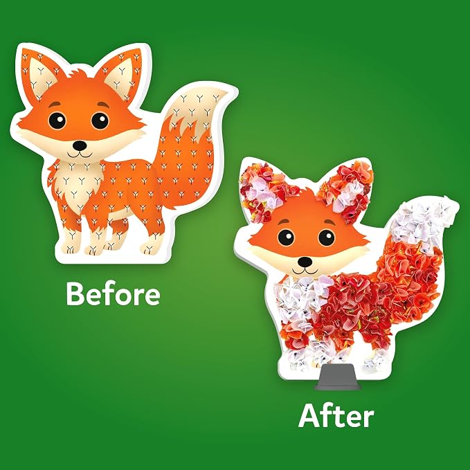 Skillmatics Poke-in Art – Animals, Mess-Free DIY Wood Craft Kit for Kids, Creative Fine Motor Activity, Pretend Play & Room Decor, Gift for Girls & Boys Ages 4, 5, 6, 7, 8, 9