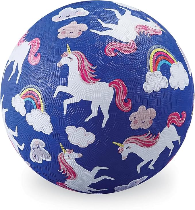 Crocodile Creek Playground Ball - Durable Rubber Ball for Kids Ages 3 and Up - Bouncy Inflatable Ball for Kickball, Indoor Games, and Outdoor Sports - PVC-Free