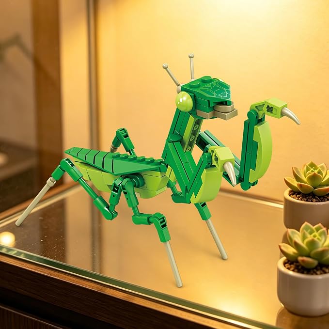 KAZI Insect Building Blocks,Bug Building Set for Kids Ages 6 7 8 9 Year Old and Up,Mantis Building Blocks Toy Insect Collection,Ideal Gifts for Birthday,Easter Basket Stuffers