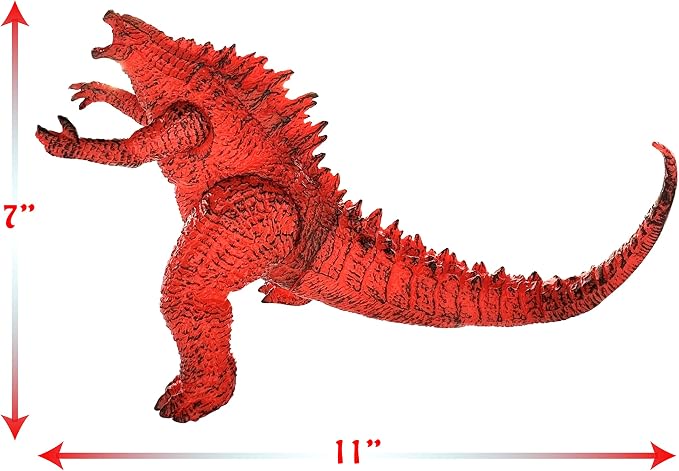 TwCare Set of 2 Monster Legendary Fire Shin Figure Flaming King of The Monsters Toys, Movable Joints Burning Action Movie Dragon Dinosaur Series Soft Vinyl, Carry Bag