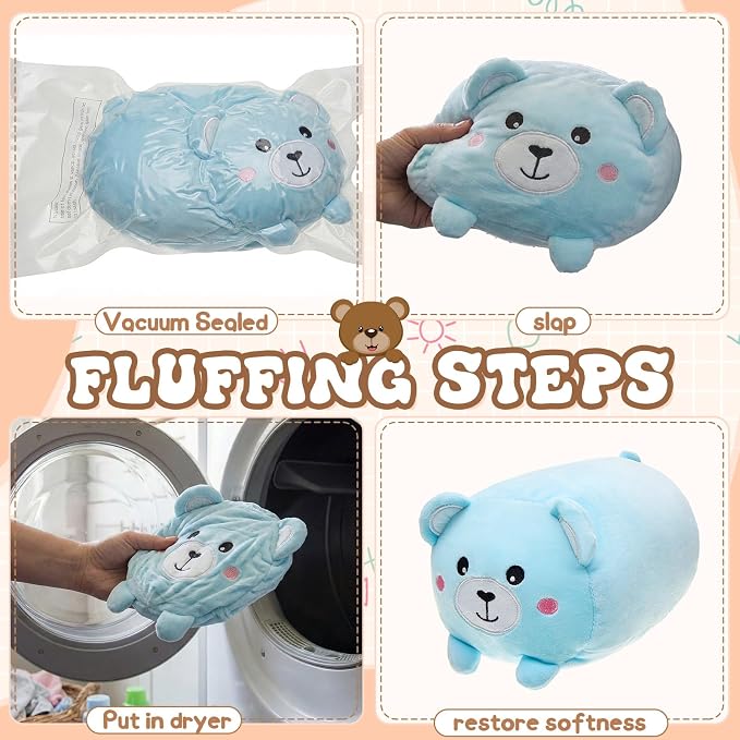Leitee 6 Pcs Stuffed Animals Plushies Bulk 8 Inch Cute Plush Toys Plush Pillow for Boys Girls Birthday Gift Box Toys for Kids Back to School Classroom Prize Christmas Party Favors Bulk (Cute Animal 2)