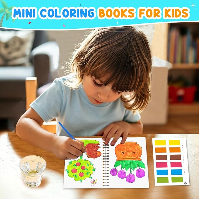 ZMLM 24 Water Coloring Books for Kids Party Favors - Bulk Mini Coloring Books for Kids Ages 4-8,Small Birthday Goodie Bag Stuffers School Teacher Return Gift Art Crafts Classroom Prizes (Summer)