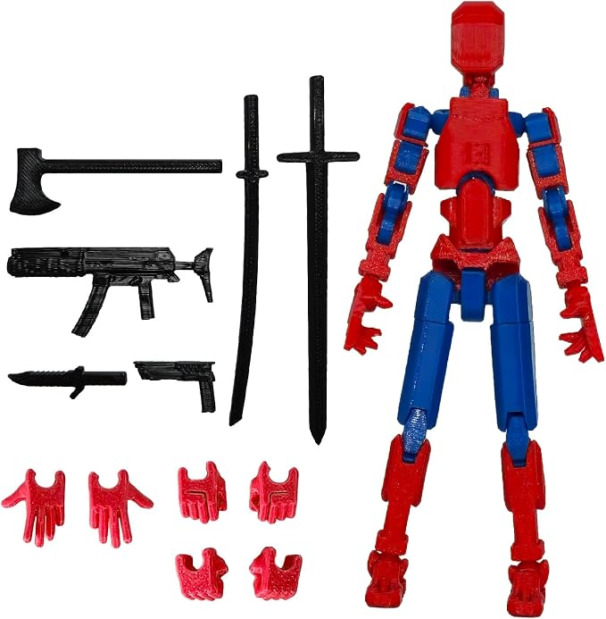 FoxVilla Assembly Completed T13 Action Figure, Titan 13 3D Printed Action Figure, 3D Printed Titan13, Assembled Dummy 13 Lucky 13 Toy Figure