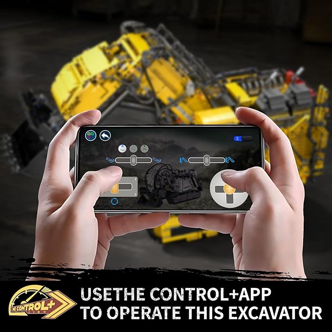 Mould King 17070 App Control Large Excavator Building Kit, RC Diggers Construction Set, Mining Excavator Construction Vehicle Building Blocks for Adults (4767 Pieces)