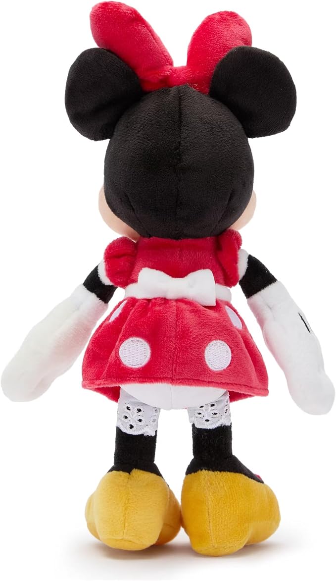 Disney Store Official Mini Bean Bag Plushies – Minnie Mouse – Red Dress - Cute Stuffed Animal with Detailed Sculpting, Embroidered Features, & Bean Bag Bottom - Plush Toys for Kids