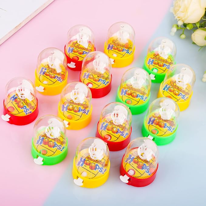 Mini Basketball Games 28pcs Finger Basketball Shooting Games Basketballs Party Favor Toys for Kids 8-12 Desktop Table Toys Hoop Fidget Game Space Birthday Party Decorations Supplies