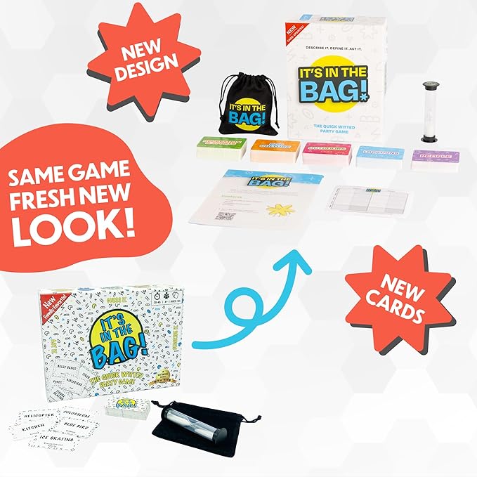 It’s in The Bag - Ultimate Family Game for Game Night, 3 Rounds of Wild Easy Fun! New Redesign of the Viral Party Game for Adults, Groups, and Kids - 25-30 Minutes, 4+ Players