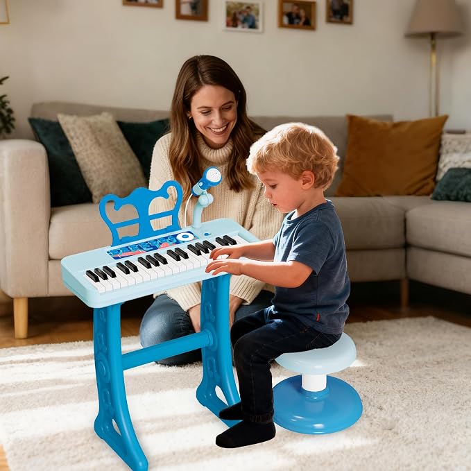 Piano Toys for 3 Year Old Girl, 37 Keyboard Toys with Microphone for Toddlers 3-7, Musical Birthday for Girls Boys Toddlers