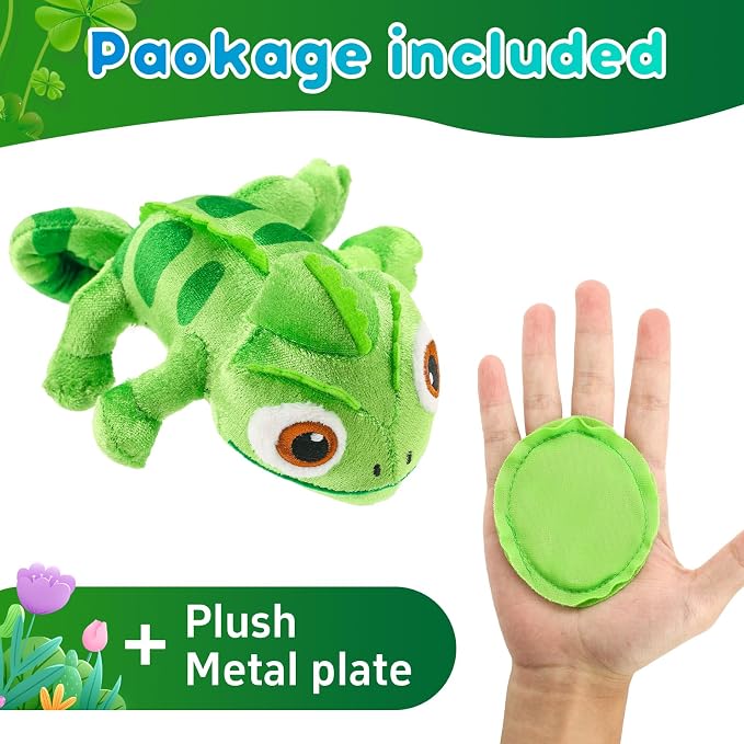 Chameleon Plush Dolls，Girls and Children Chameleon Shoulder Plush，Lizard Cosplay Props Merch Gifts for Women Adults Green