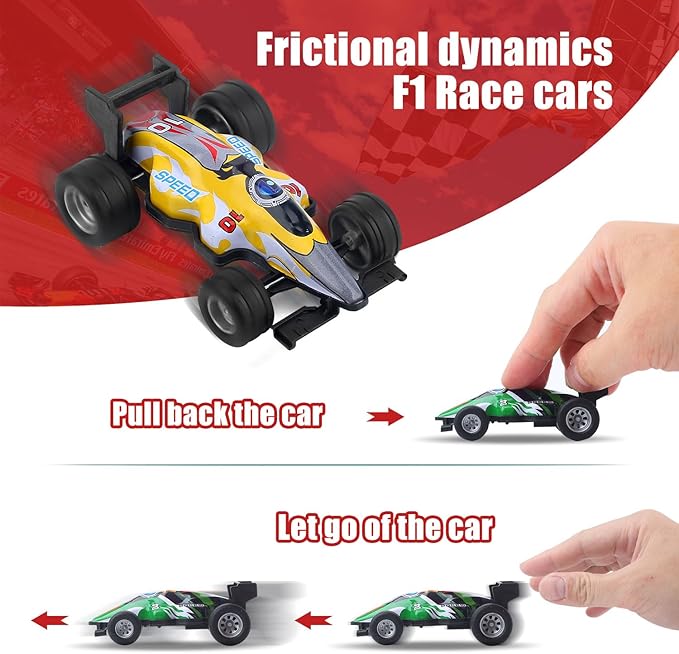 ZOHANINDL Pull Back Cars Toy Model Set 12Pack 1:43, Small Race Cars Wind up Racing Car, Easter Stuffing, Cake Tops, for Toddlers Kids Ages 2 3 4 5 6 7 8 Boys and Girls Birthday Party Favors