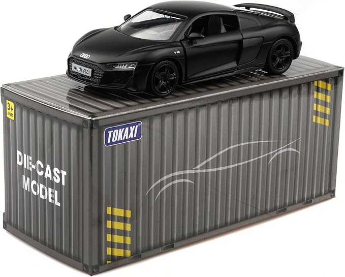 TOKAXI 1/36 Scale Audi R8 Diecast Model Cars,Pull Back Vehicles Toy Cars,Cars Gifts for Boys Girls (Matte)