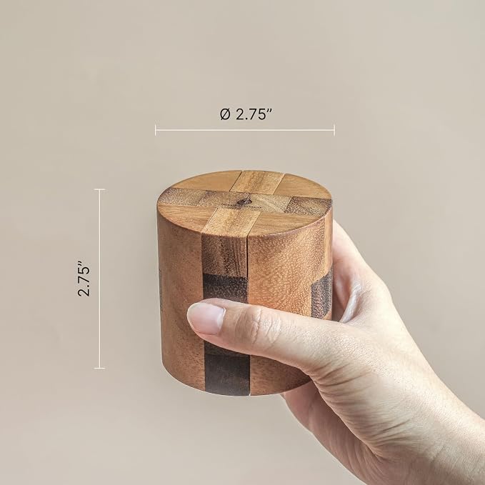 Powder Keg: 3D Wooden Puzzles Brain Teasers for Adults Interlocking Mechanical Handheld Mind Logic Puzzles Unique Gift for Christmas and Birthdays Office Desk Decor