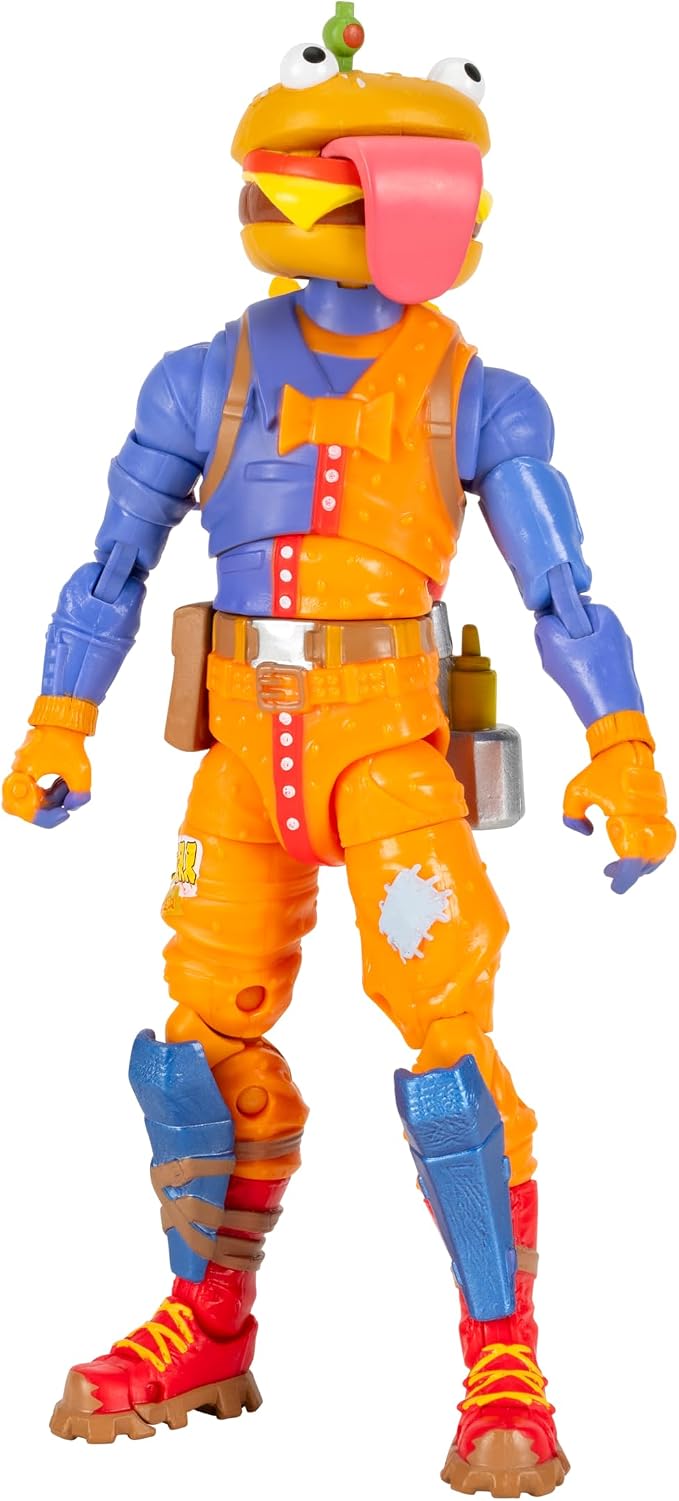 Fortnite Legendary Beef Boss - 6-inch Articulated Figure with Harvesting Tool, Back Bling, and Code for Bonus Virtual Item