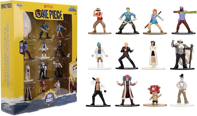 Jada Nano Metalfigs One Piece Netflix 12-Pack Series 1 Die-cast Collectible Figures