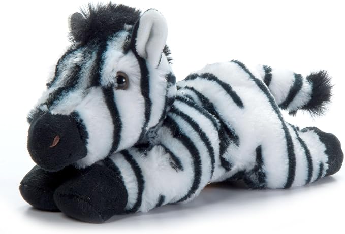 The Petting Zoo Zebra Stuffed Animal Plushie, Gifts for Kids, Scoopz Wildlife Animals, Zebra Plush Toy, 8 inches