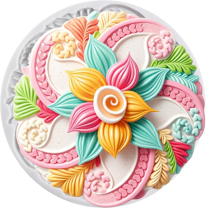 Baroque Silicone Molds Baroque Polymer Clay Mold for DIY Crafts Epoxy Resin Casting Air Dry Polymer Clay Plaster Jewelry Making