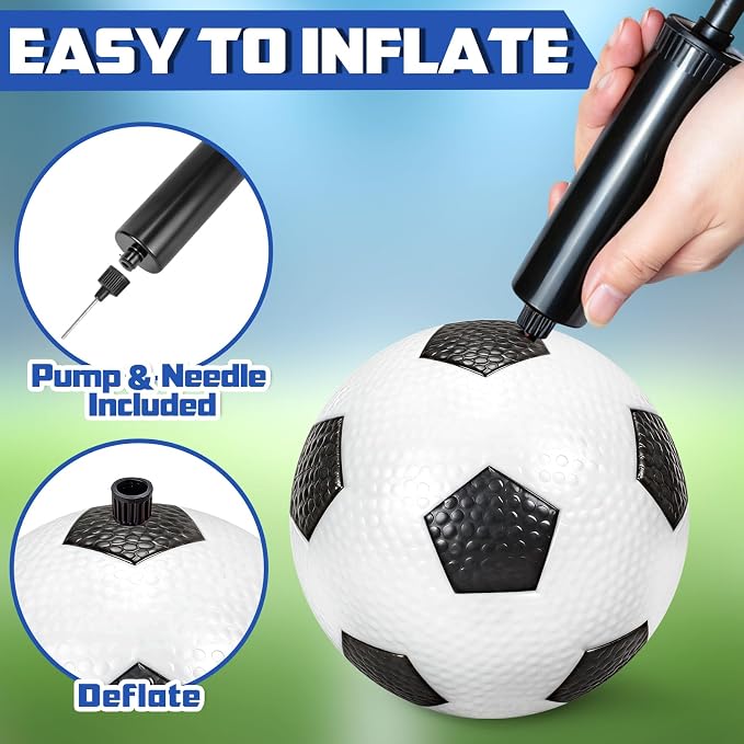 Hymaz 6 Inch Mini Soccer Balls for Kids Toddler, 6 Pack Inflatable Mini Balls with Pump, Small Soccer Ball Easter Birthday Gifts for Boys Girls Indoor Outdoor Sports Games Backyard Party Supplies