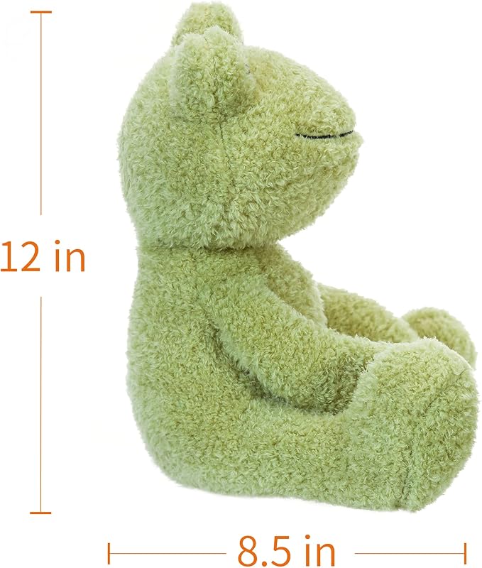 Apricot Lamb Toys Plush Velvet Frog Stuffed Animal Soft Cuddly Perfect for Child (Medium, 12 Inches)