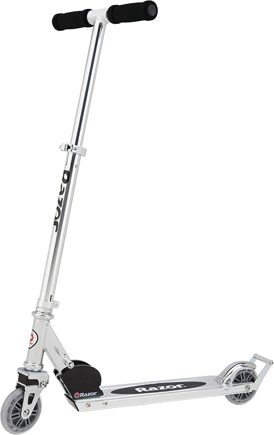 Razor A2 Kick Scooter for Kids Ages 5+ – Wheelie Bar, Foldable, Lightweight, Aluminum Frame, Front Vibration Reducing System, Adjustable Height Handlebars
