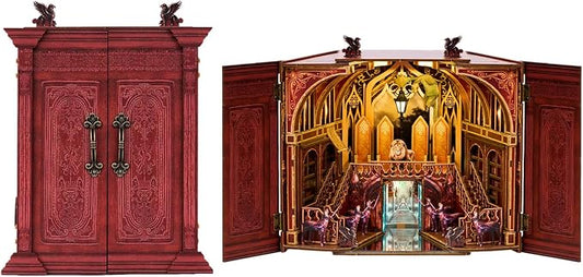 Book Nook Kit, DIY Miniature House Dollhouse Kit 3D Puzzle for Adults | Booknook Bookend Bookshelf Decor Tiny House Model Build with Hidding World, Gifts for Family and Friends