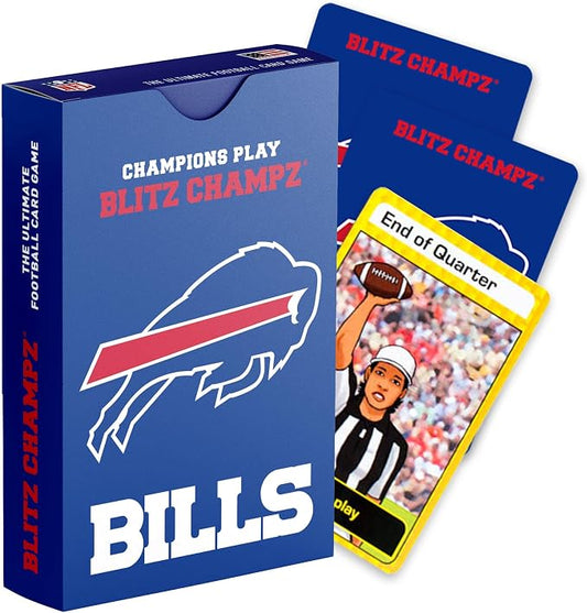 Blitz Champz Buffalo Bills – Officially Licensed NFL Playing Cards & Bills Gifts for Men & Women, Fun Travel Card Games for Adults & Kids Ages 7+, Ideal Camping Games for Friends & Family Game Night