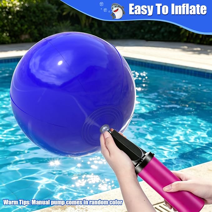 Shark Pool Toys Games Set, 2-in-1 Giant Inflatable Tic Tac Toe Float Game & Ring Toss Game with 10 Balls & 6 Rings, Outdoor Summer Fun Beach Yard Swimming Pool Games for Adults Teens Kids 6+