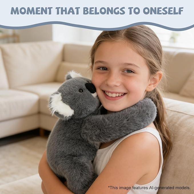 Medium Grey Koala Stuffed Animal 17INCH 0.93IB | Cute Stuffed Koala Bear Plush Pillow, Huggable Long-Arm Stuffy, Super Soft Plushies, Birthday Gifts for Kids Girls Teens