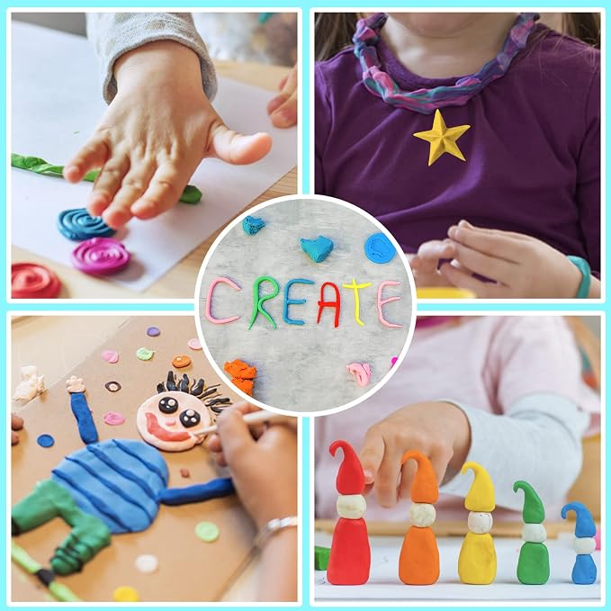 ESSENSON Air Dry Clay, 27 Colors, Modeling Clay for Kids | DIY Molding Magic Clay, Includes Tools, Ages 3-8+ Years, Boys Girls Kids Toys Gifts