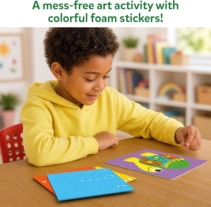 Skillmatics Foam Sticker Art Activity - Animals, Mess-Free Fun for Kids, 800+ 3D Foam Stickers, DIY Felt Craft Kits, Gifts for Boys & Girls Ages 3, 4, 5, 6, 7