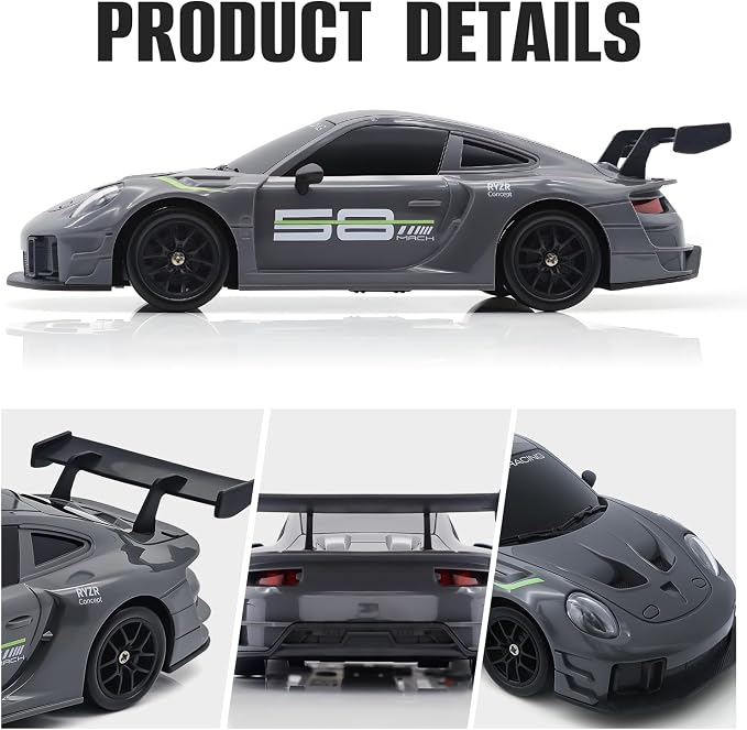 RC Drift Car, 1:24 4WD Remote Control Cars Vehicle with LED Light,2.4GHz 20KM/H High Speed RC Cars with Two Batteries & Drifting Tires Racing Sport Toy for Adults Boys Girls Kids