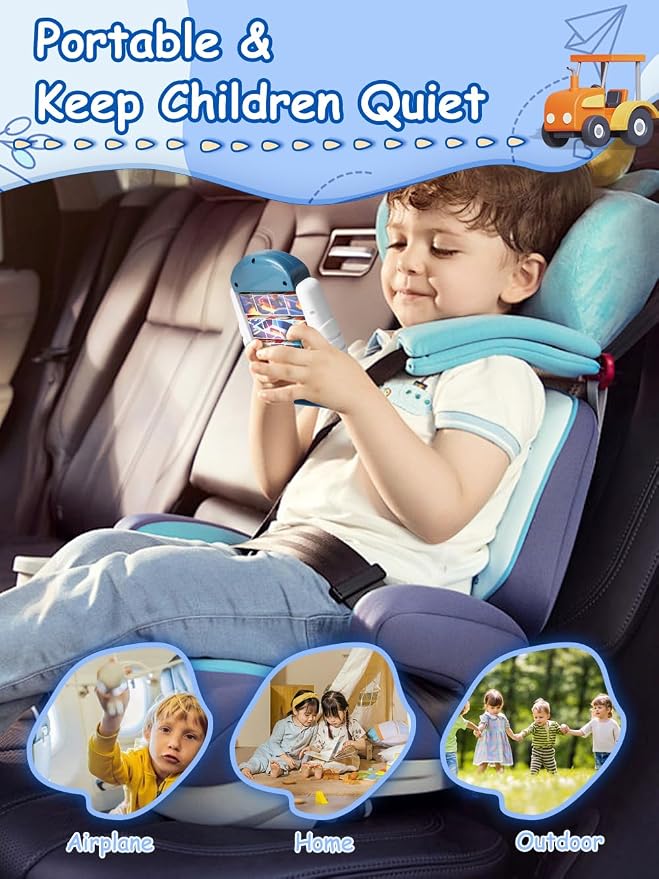 16-Piece Rotating Puzzles for Kids 4-6, Toddlers Puzzles 2-4, Road Trip, Airplane Activities Game, Travel Toys - Brain Teaser, Fine Motor Skills, Birthday Gifts Boys & Girls