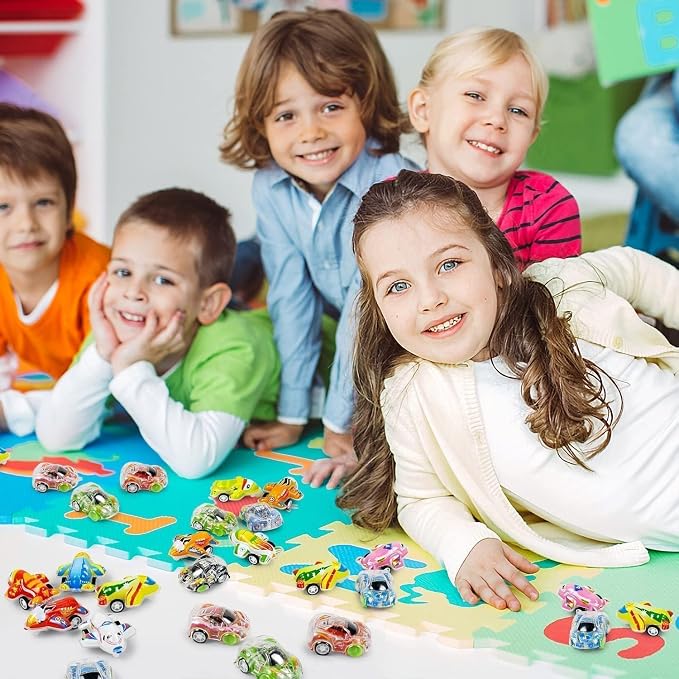 Vileafy 50 Pull Back Cars and Planes – Bulk Treasure Box Toys for Classroom, Party Favors for Kids 3-5, Carnival Prizes and Goodie Bags Stuffers for Boys and Girls 3-5 Years Old