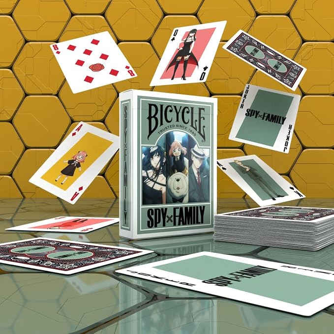Bicycle Spy Family Collectible Standard 52 Deck of Cards, Poker Size, Anime Cartoon Gifts, Family & Kids Card Game Night
