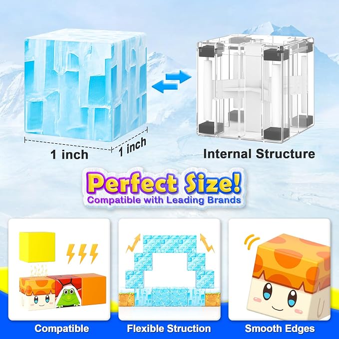Coodoo 110PCS Magnetic Blocks - Build Mine Magnet World Magic Sword Portal Set, Magnet Kids Toys for Boys & Girls Age 3-5 4-8 5-7, STEM Magnetic Tiles Building Games Sensory Outdoor Toddler Toys