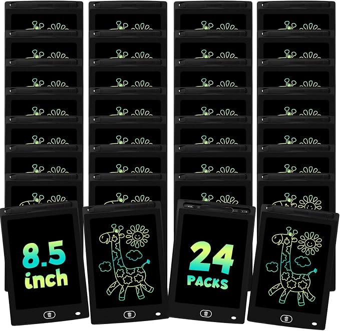 24 Pack 8.5 inch LCD Writing Tablet for Kids - Erasable and Reusable Toddler Doodle Board, Ideal Drawing Pad for Learning Toy for Ages 3-8,Gift for Girls Boys