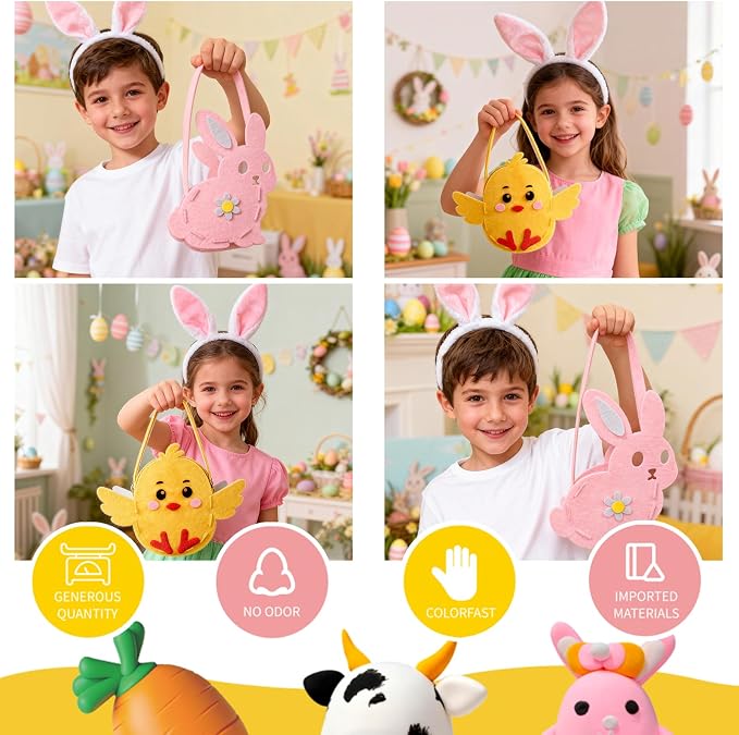 8Pack Eatser Crafts Kit - Air Dry Clay Easter Eggs Crafts for Kids,Modeling Clay DIY Kit for Kids Easter Hunt,Basket Stuffers Fillers,Party Favors and Classroom Prize Supplies,for Age 3+
