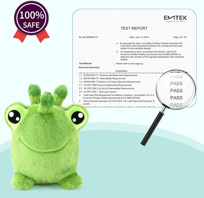 INPANY Bouncy Horse, Frog Hopper Toys, Toddler Ultra Thick Plush Bouncing Animal, Kids Inflatable Ride on Rubber Bouncer, Outdoor Indoor Cute Birthday Gift for 2 3 4 Yr Boy Girl